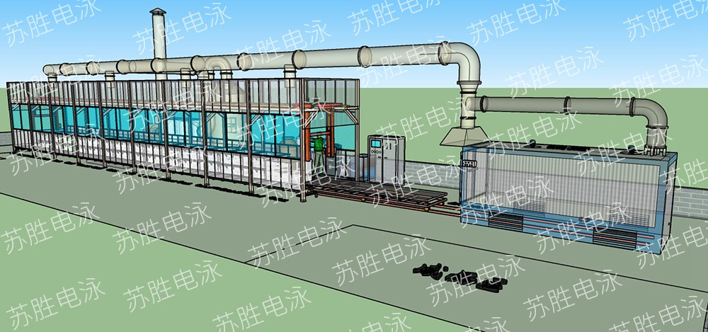 全自動(dòng)龍門式封閉式電泳涂裝流水線